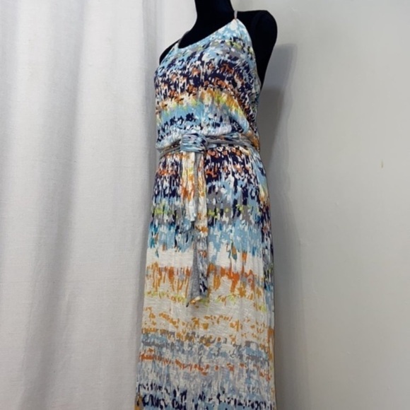 Michael Stars Knit Oyster Kaleidoscope Halter Maxi Dress | Sz M - Picture 5 of 7